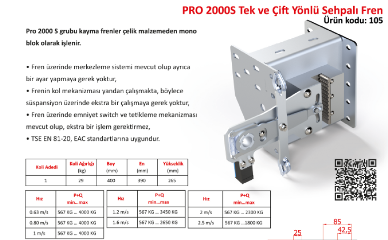 PRO 2000S TEK VE ÇİFT YÖNLÜ SEHPALI(METROPLAST)
