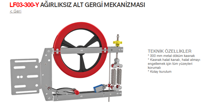 Deltatek LF03-300-Y Ağırlıksız Alt Gergi Mekanizma