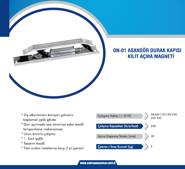 ON-01 KAPI AÇMA MAGNETİ (ÖNERSAN)