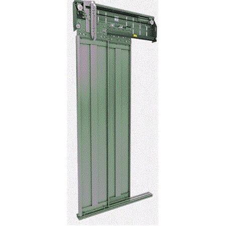 Quattrodoor Teleskopik 2 Panel Asansör Kabin Kapısı