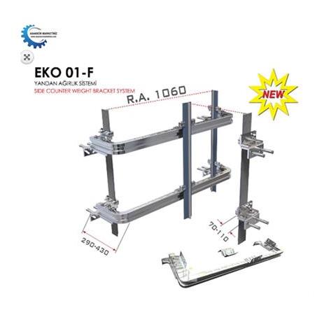 Ema (EKO-01-F) Ekonomik Yandan Ağırlık Bölmeli Asansör Ray Konsolu Seti