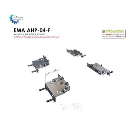 Ema (AHP-04-F) Ahtapot Arkadan Ağırlık Asansör Ray Konsolu Seti